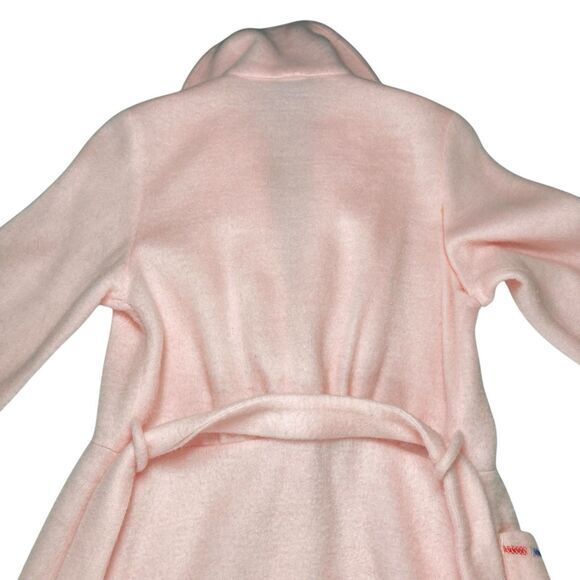BEATRICE PINES Vintage Robes Womens M Pink Soft Embroidered Belted Chic Relaxed - Picture 6 of 14
